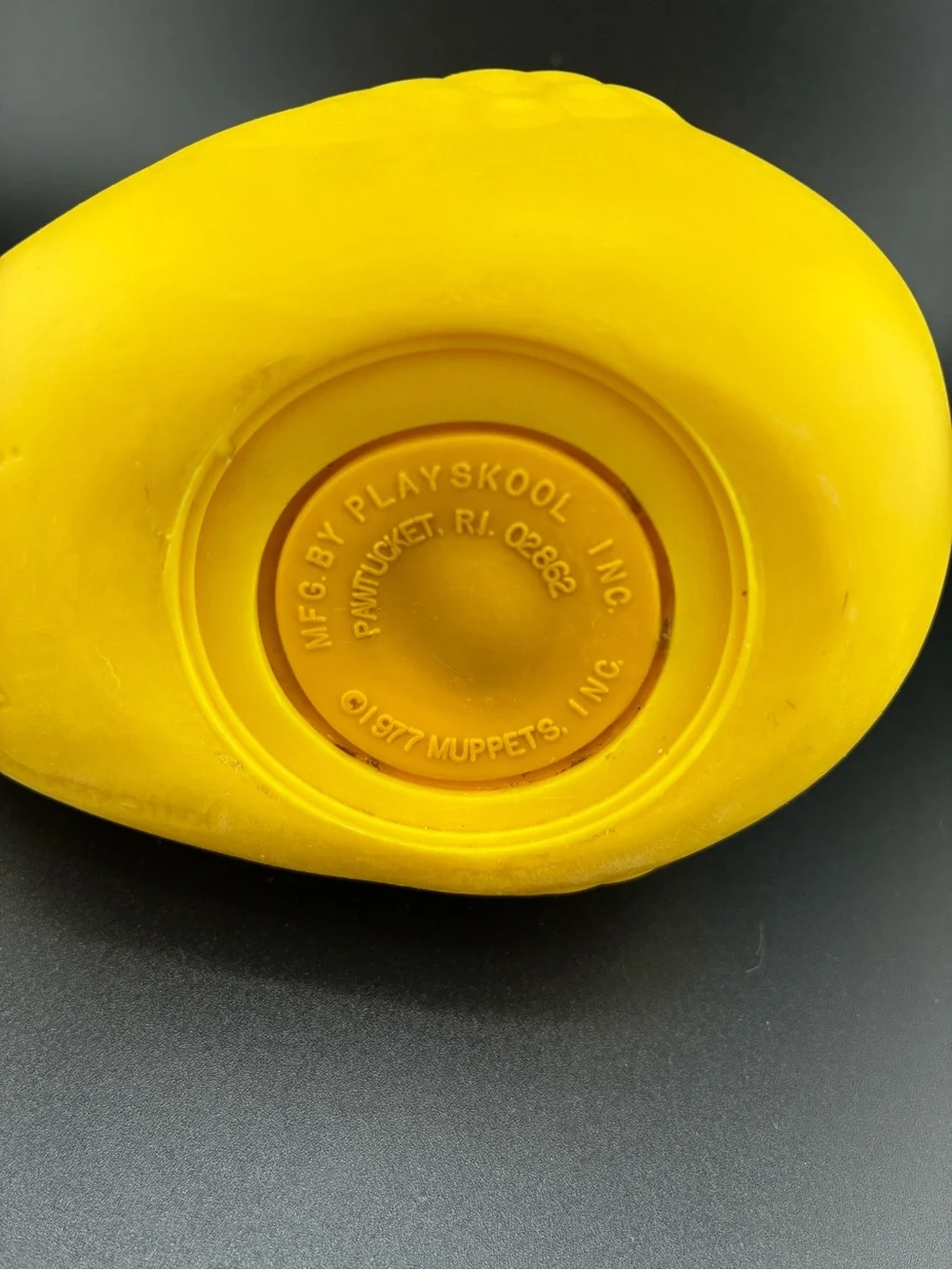 Large Vintage Yellow Rubber Duck Bath Toy‎ 1977